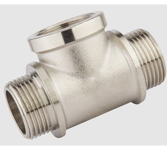 Изображение товара Тройник никелированный ViEiR 1/2 штуцер × 1/2 гайка × 1/2 штуцер для Смесительных узлов THFHN333