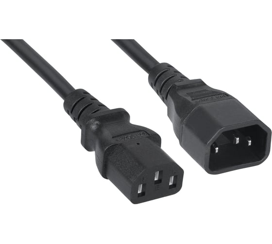 Изображение товара Кабель питания Cabeus монитор-компьютер IEC 320 C13 - IEC 320 C14 (3x0.75) 3 м PC-189-VDE-3M