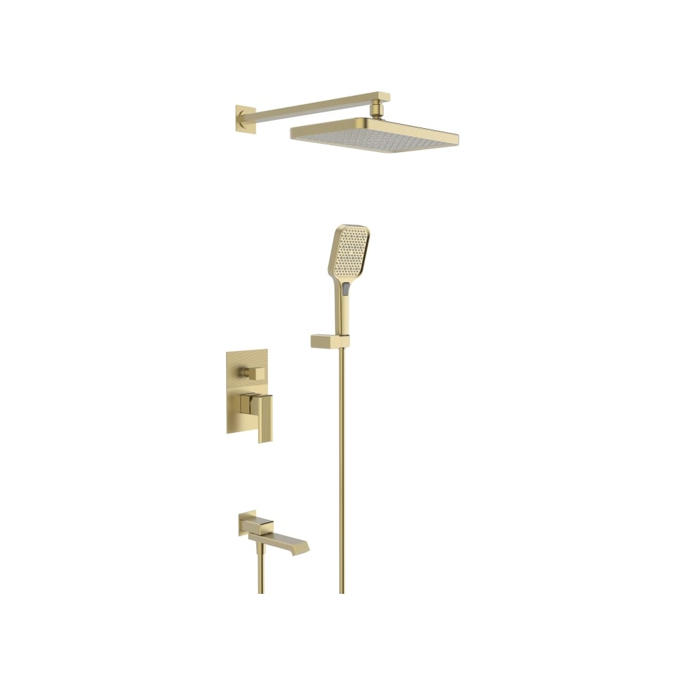 Изображение товара Смеситель скрытого монтажа для душа ViEiR 3 функции матовое золото для тропического и ручного душа V443563-S