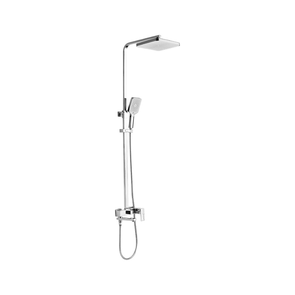 Изображение товара Современная однорычажная душевая система ViEiR V193562 с верхним и ручным душем хром