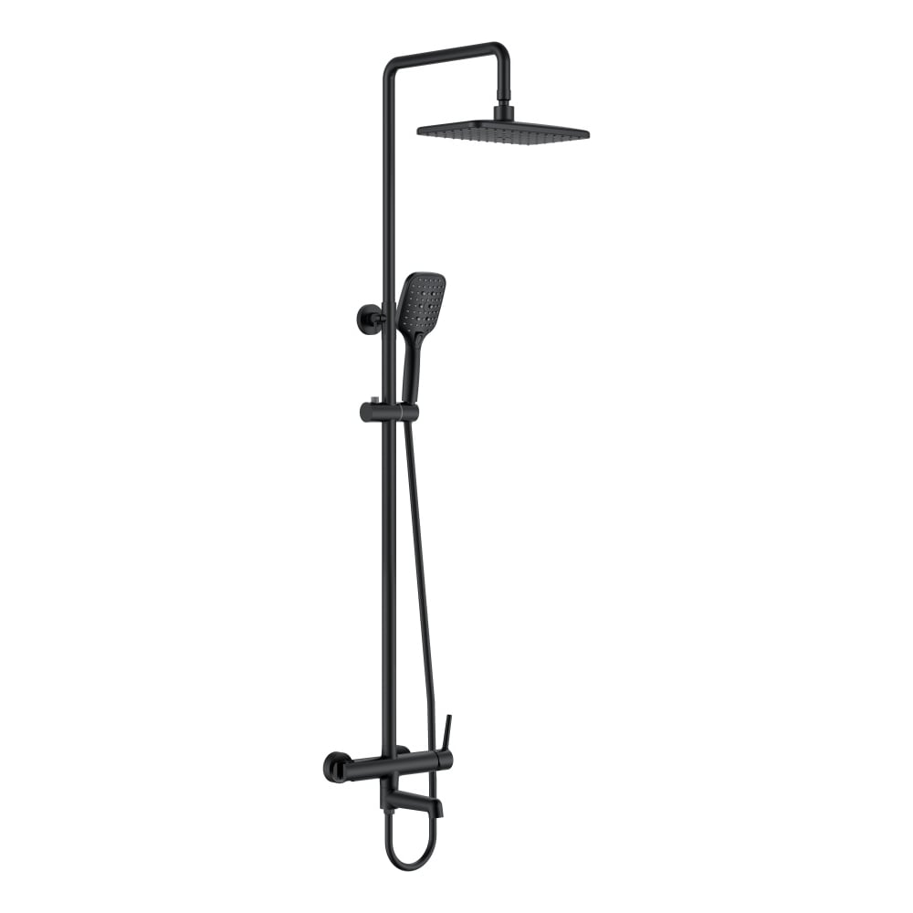 Изображение товара Душевая система ViEiR V103562-C матовая черная латунь верхний душ 226 мм без термостата