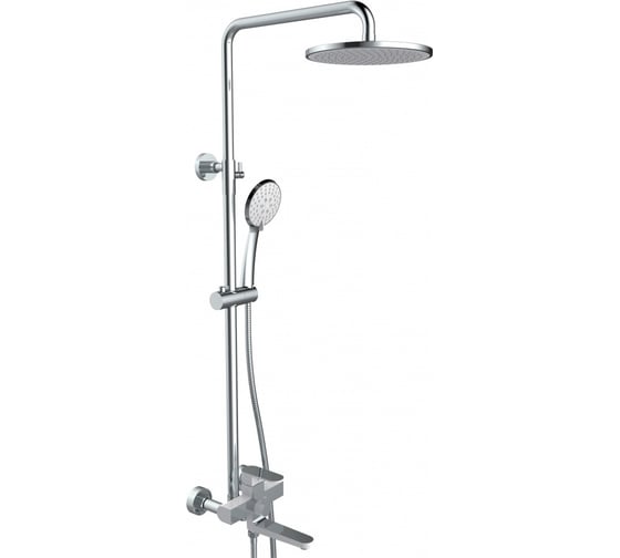 Изображение товара Душевая система однорычажная ViEiR белый/хром верхний душ и ручная лейка V283562-F