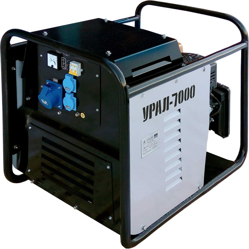 Изображение товара Бензиновая электростанция УРАЛ АБ 6-400 с мощностью 7 кВт и открытым кожухом