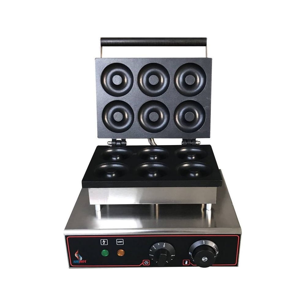 Изображение товара Вафельница Airhot dm-6 для пончиков донатсов с антипригарным покрытием и терморегулятором