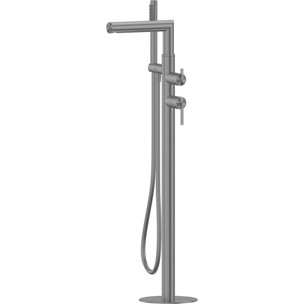 Изображение товара Смеситель ABBER Perfekte 316 напольный для ванны, оружейная сталь брашированная AF8A15BGG