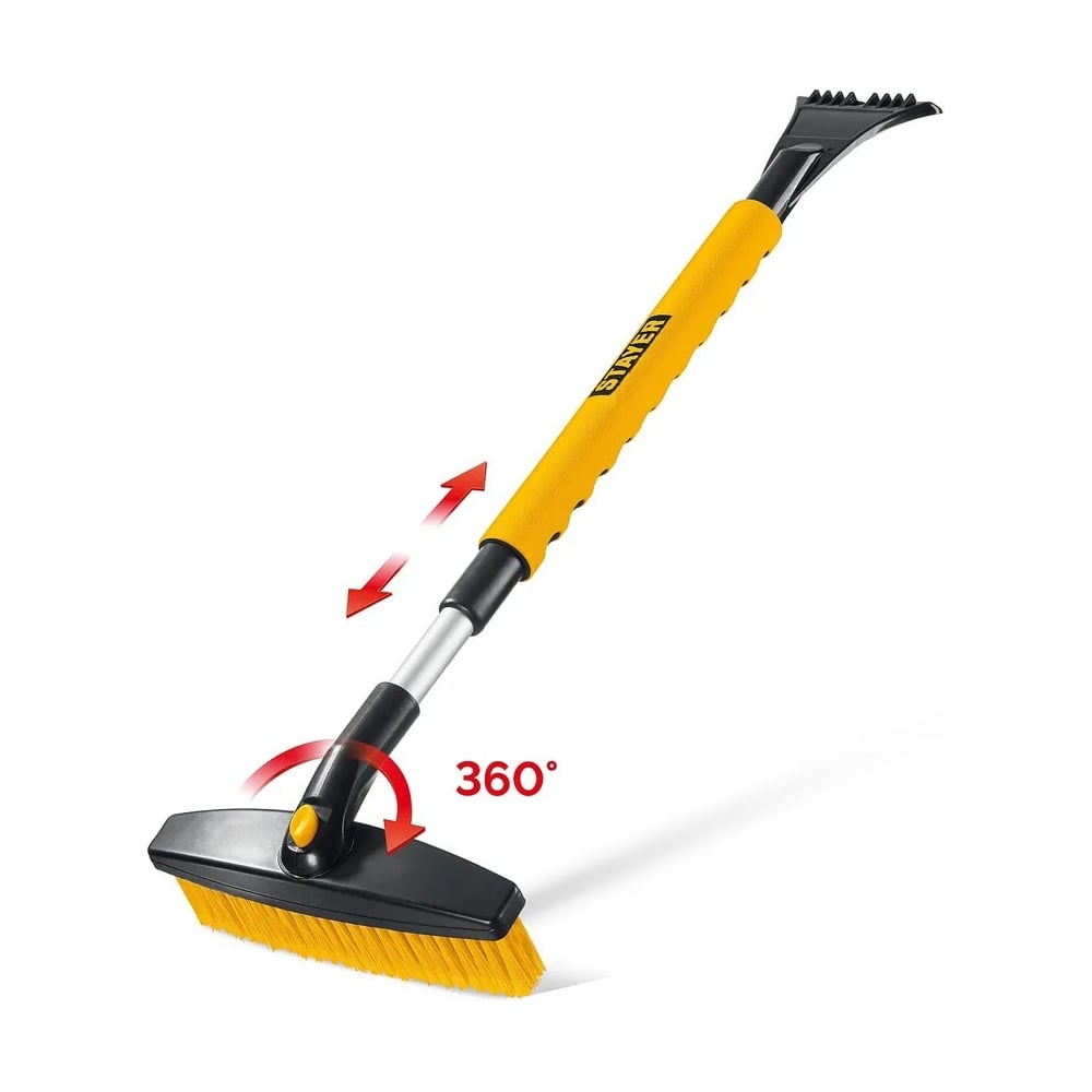 Изображение товара Телескопическая щётка со скребком для снега и льда STAYER 1000 мм