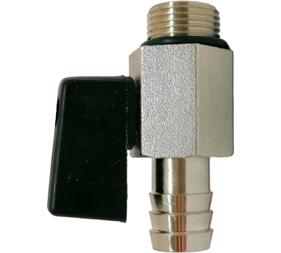 Изображение товара Кран мини ViEiR сливной со штуцером, никель, 3/8 VR169