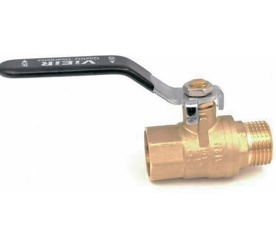 Изображение товара Кран шаровой газовый жёлтый ViEiR 11/2 внутренняя х наружная резьба рычаг для газоснабжения VR102-05