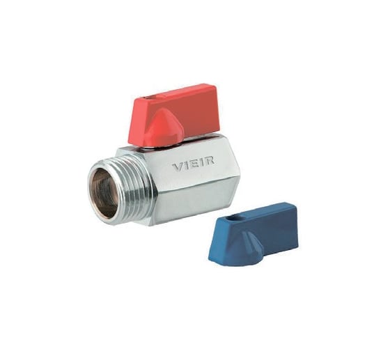 Изображение товара Кран мини ViEiR 1/2 гайка-штуцер красно-синий для регулировки горячей и холодной воды VRFH3