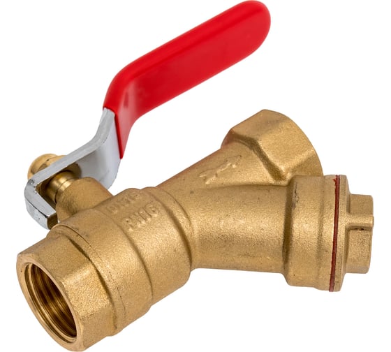 Изображение товара Кран шаровый ViEiR с фильтром 1/2 ручка универсальный запорно-фильтрующий кран для холодной и горячей воды GL143