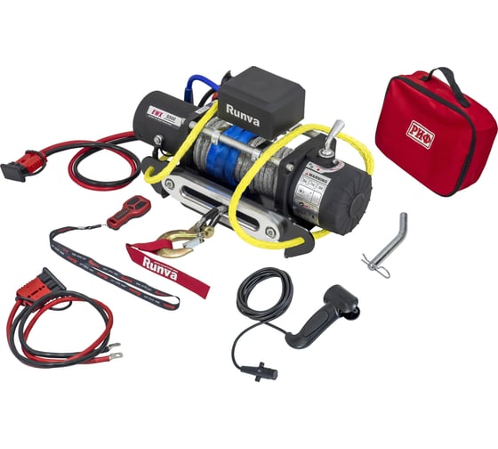 Изображение товара Переносная лебедка с квадратом для фаркопа РИФ 9500SR EWX9500SR-KIT3