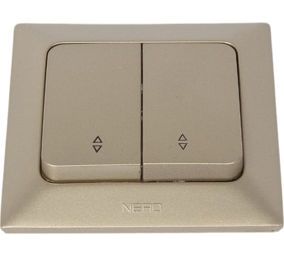 Изображение товара Проходной 2-клавишный выключатель NE-AD 10А, 250В, Aras, Бронза, 93-123-52