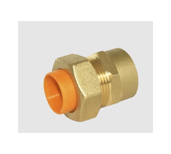 Изображение товара Муфта газовая обжимная ViEiR с диэлектриком резьбовая латунная 25А × 1 гайка (внутренняя резьба) для газопроводов и инженерных соединений VRDN3-255F