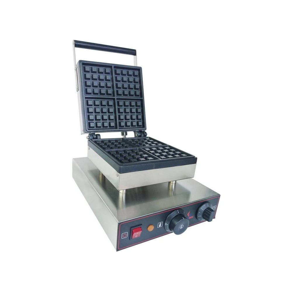 Изображение товара Вафельница для бельгийских вафель Airhot we-1b 22656, 4 форм, нержавейка, 220В