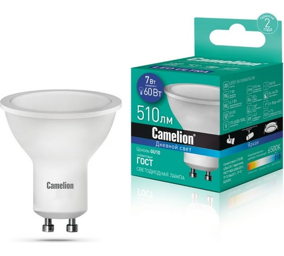 Изображение товара Светодиодная лампа Camelion LED7-GU10/865/GU10 7Вт 220В 14401