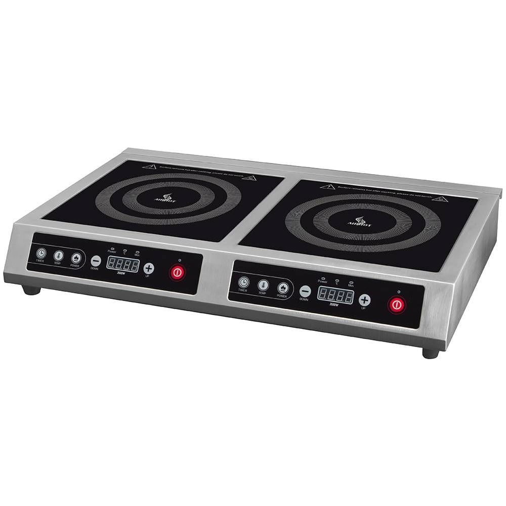 Изображение товара Индукционная плита Airhot ip7000 d двухконфорочная стеклокерамика нержавеющая сталь