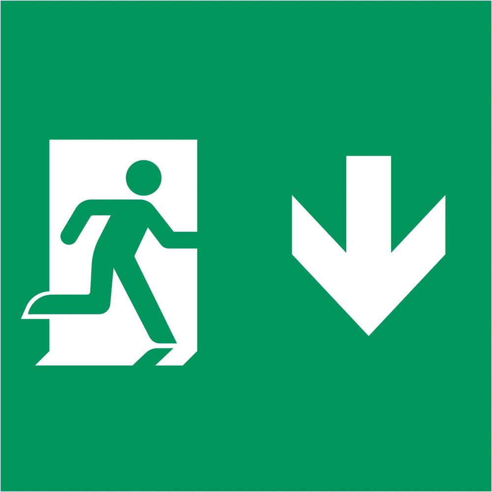 Изображение товара Пиктограмма Arlight EMGP-MARK-MA-DOWN зеленая 154x154 мм