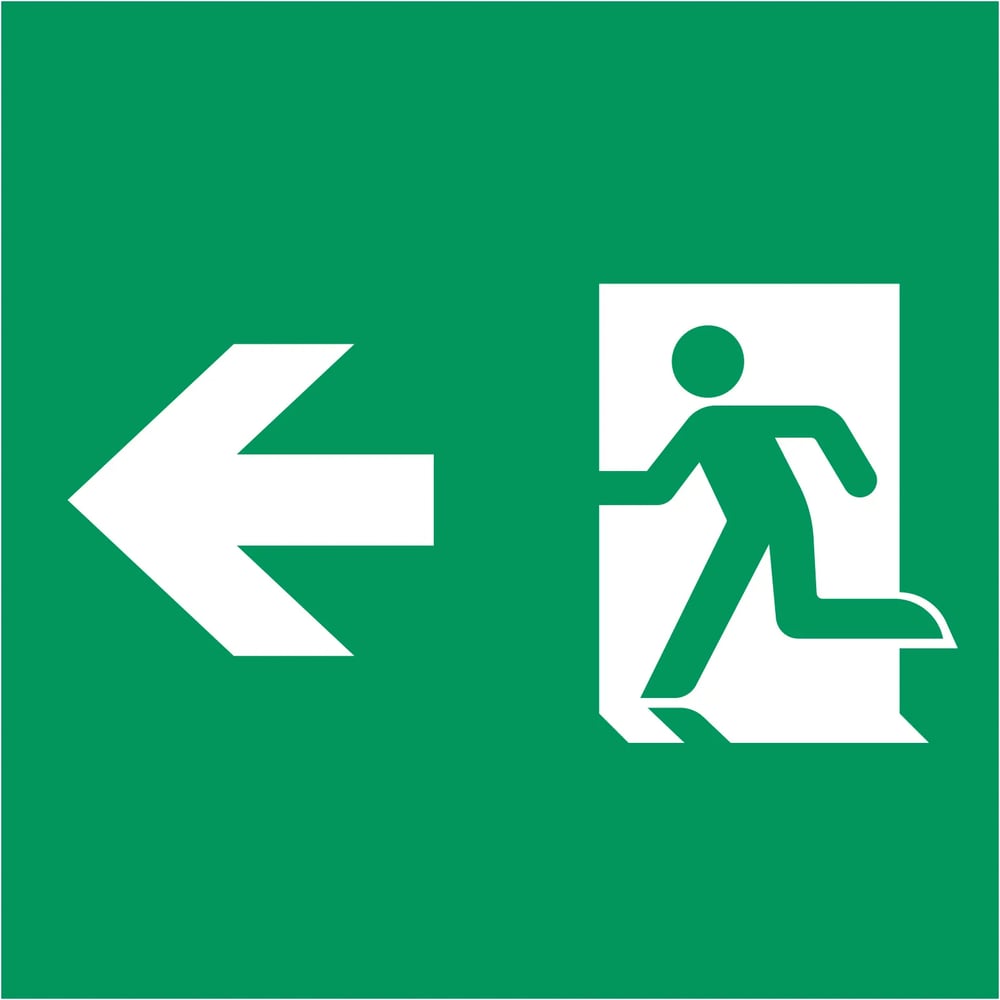 Изображение товара Пиктограмма Arlight EMGP-MARK-MA-LEFT зеленая 154х154 мм