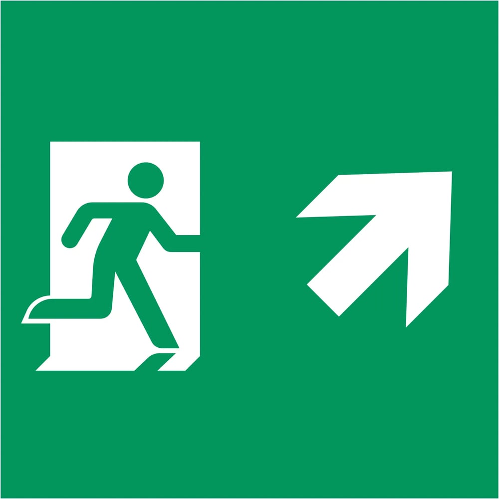 Изображение товара Пиктограмма Arlight EMGP-MARK-MA-RUP зеленая стрелка 154х154 мм