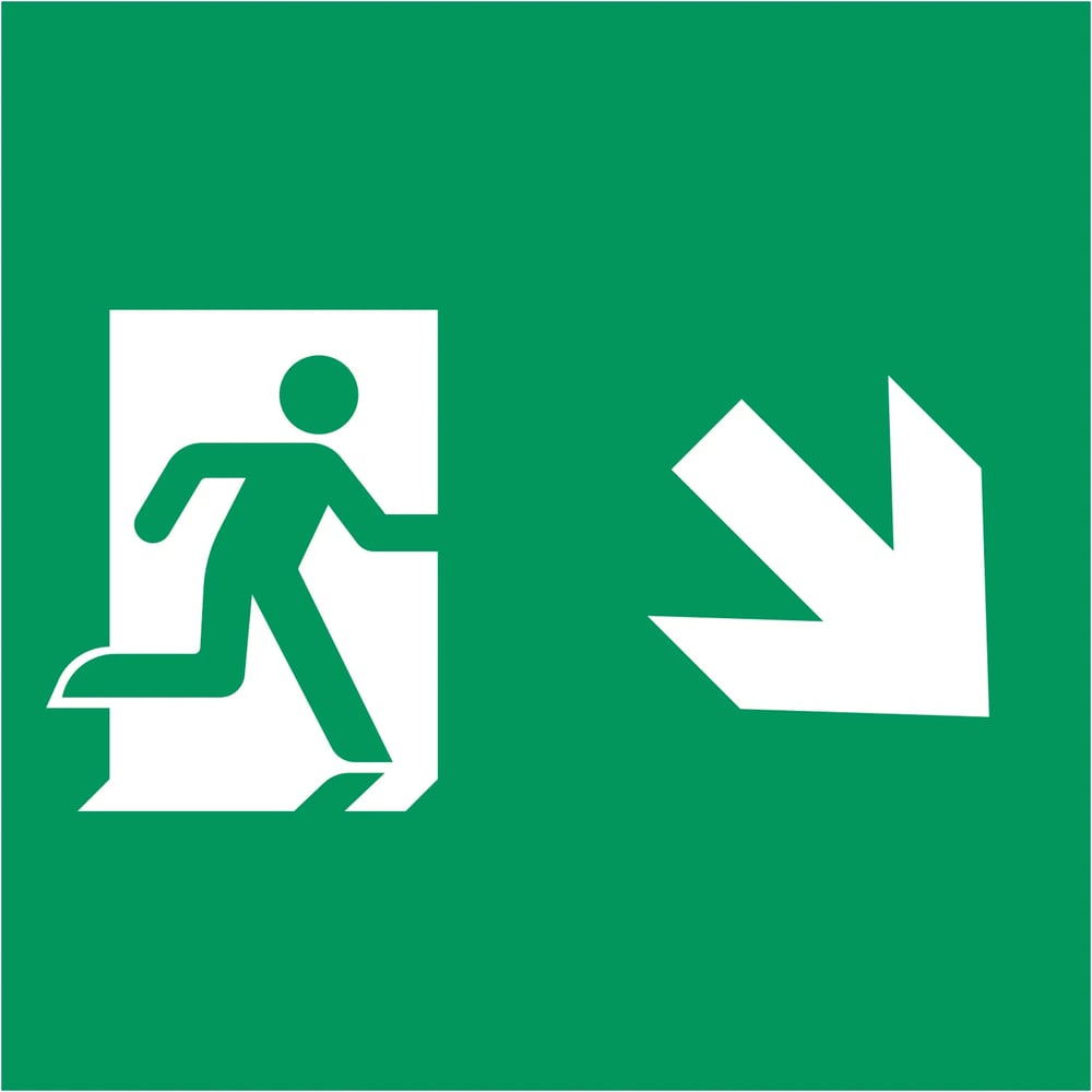 Изображение товара Пиктограмма Arlight EMGP-MARK-MA-RDOWN зеленая 154х154 мм