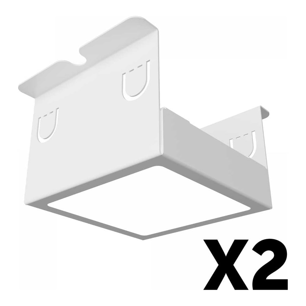 Изображение товара Светильник для грильято Geniled 2шт по 10Вт 4000К для ячейки 75x75 мм ширина ламели 10 белый встраиваемый 27116_4000
