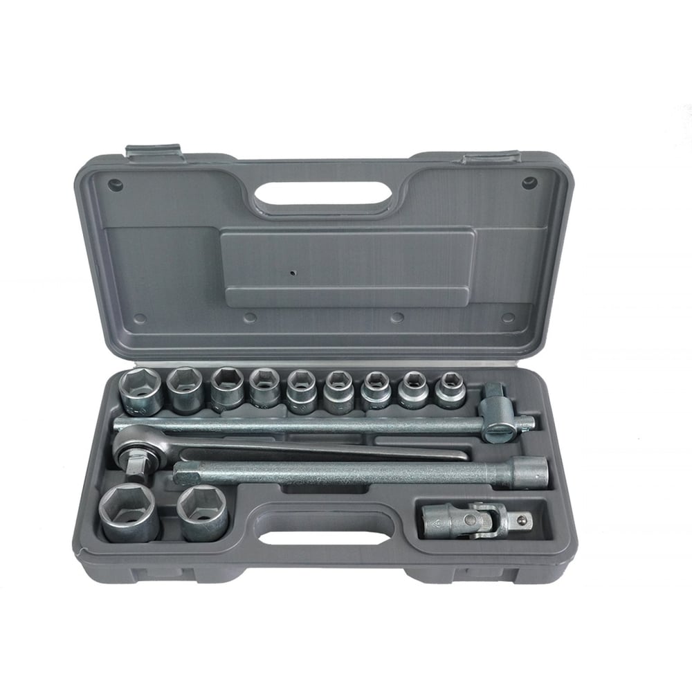 Изображение товара Набор торцовых головок НИЗ Шоферский инструмент 15 предметов в пластиковом кейсе