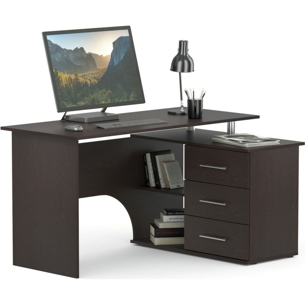 Компьютерный стол СОКОЛ письменный стол прайм 38 венге
