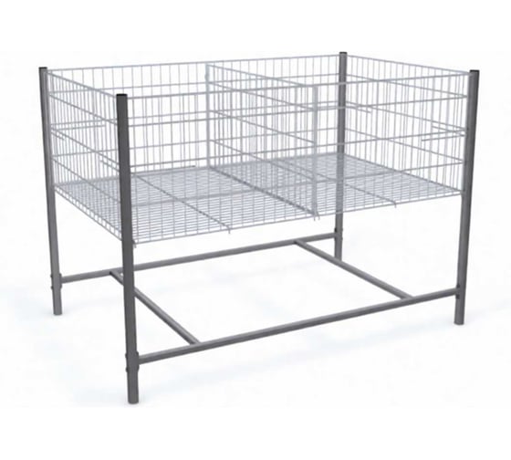 Изображение товара Манеж для распродаж с регулируемым дном Юнитрейд 1200х800х800мм, о.+9006, 04.07.003.01.17.9006.14