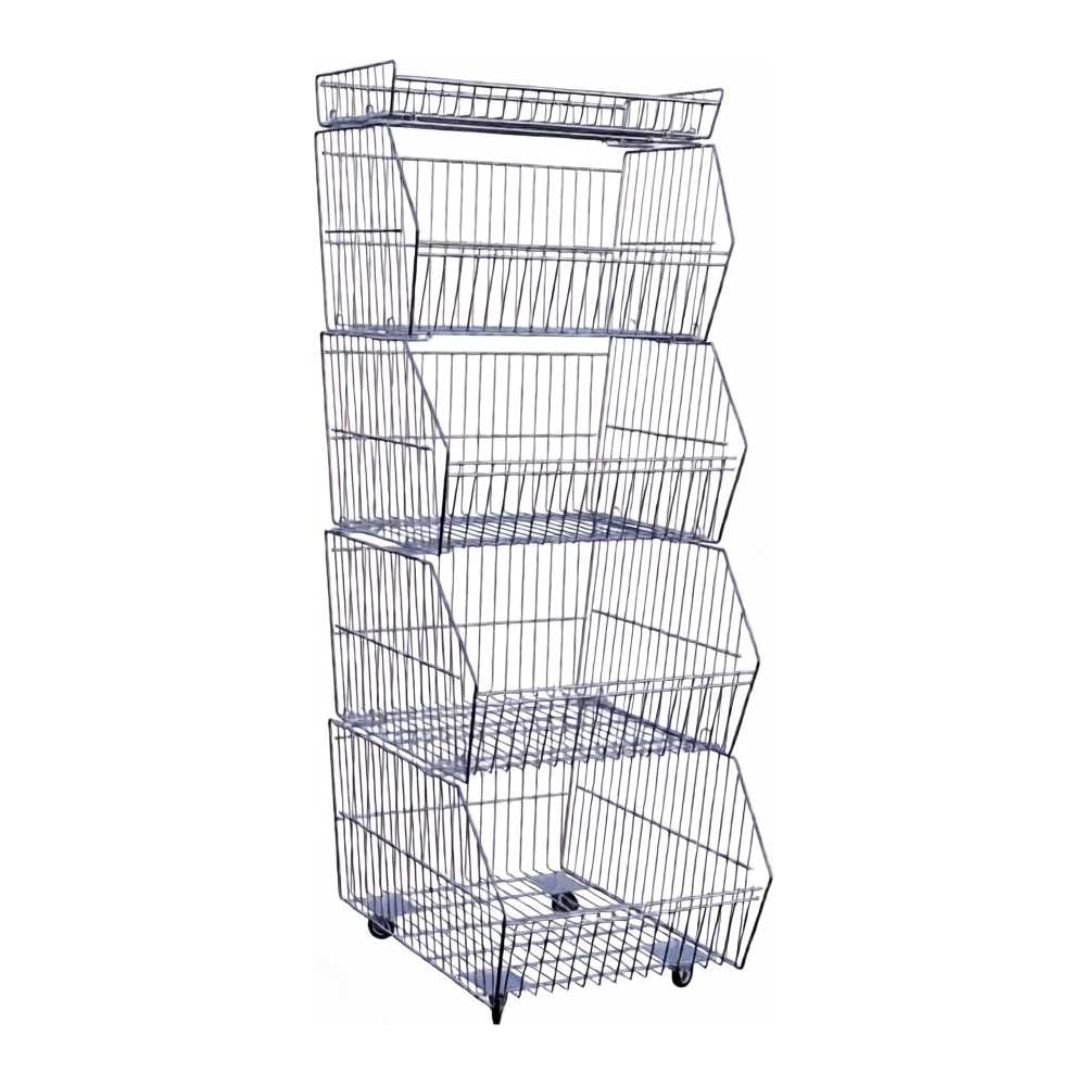 Изображение товара Пятиярусный металлический стеллаж Юнитрейд 600х665х1510 мм с колесами