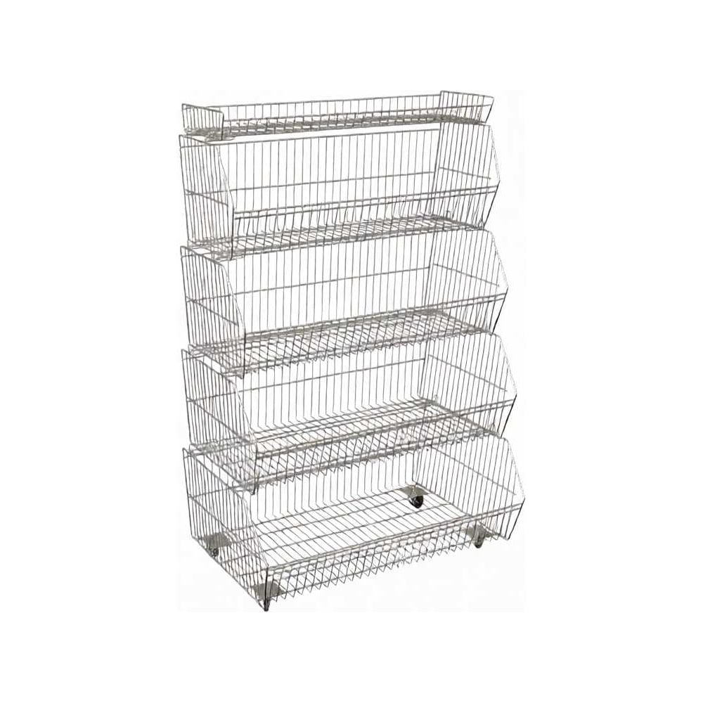 Изображение товара Пятиярусный металлический стеллаж Юнитрейд 1000х665х1510мм с колесами