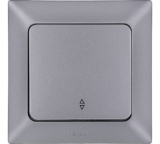 Изображение товара Проходной выключатель  NE-AD 1 клавиша, 10А, 250В, Aras, Графит 1/12/120 93-121-05