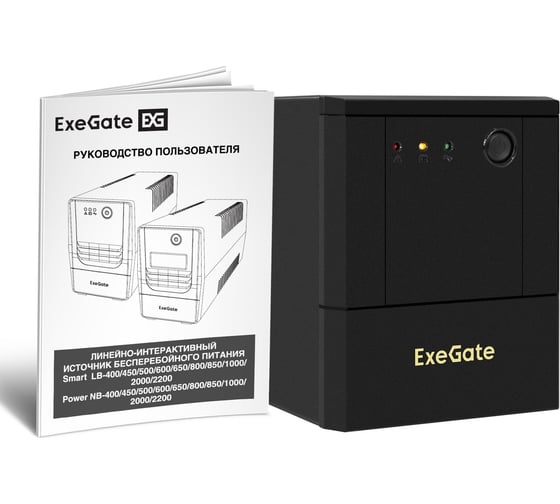 Изображение товара Источник бесперебойного питания ExeGate Power NB-2200.LED.AVR.4SH 2200VA/1300W, LED, AVR, 4 Schuko, батарея 12V 9Ah - 2 шт., металлический корпус, Black 299818