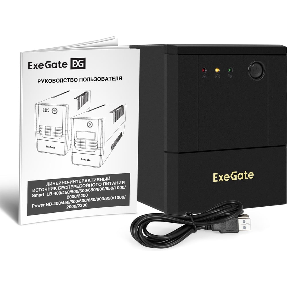 Изображение товара Источник бесперебойного питания ExeGate Power NB-2000.LED.AVR.8C13 2000VA USB