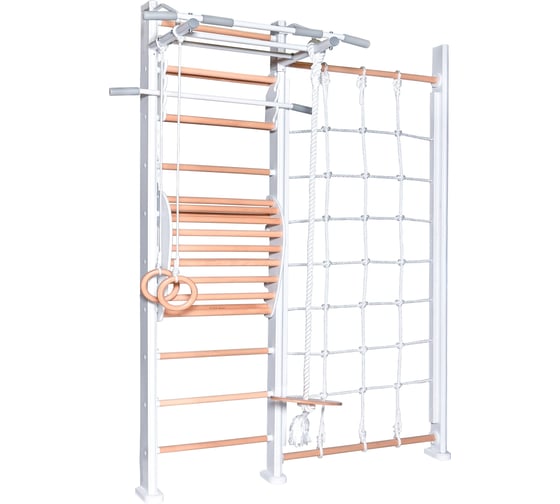 Изображение товара ДСК Perfetto sport Scala in legno con rete 1 bianco-naturale PS-128 СГ000005352