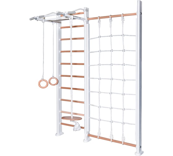 Изображение товара ДСК Perfetto sport Scala in legno con rete bianco-naturale PS-125 СГ000005351