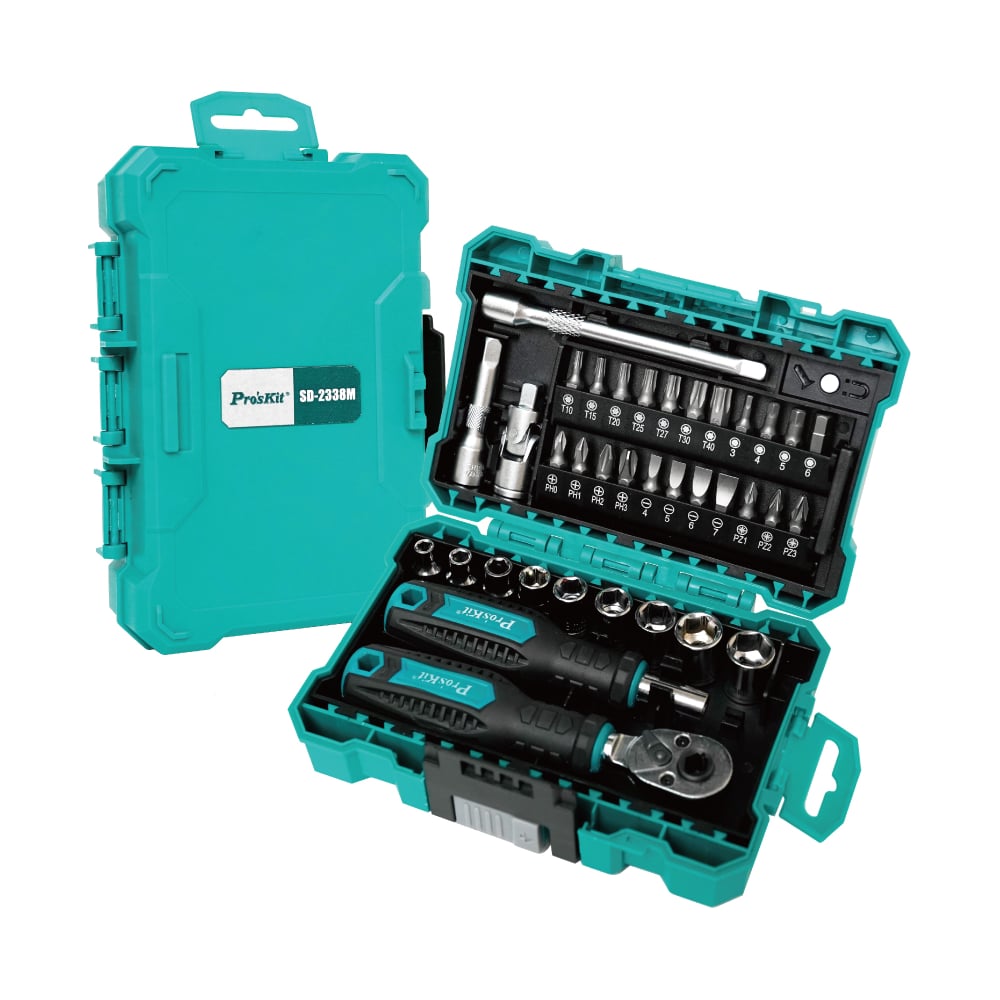 Изображение товара Набор торцевых головок и бит Pro'sKit SD-2338M 36 шт универсальный инструмент