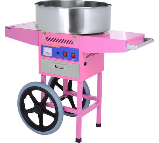 Изображение товара Аппарат для сахарной ваты Airhot cf-3 с тележкой розовый 60039