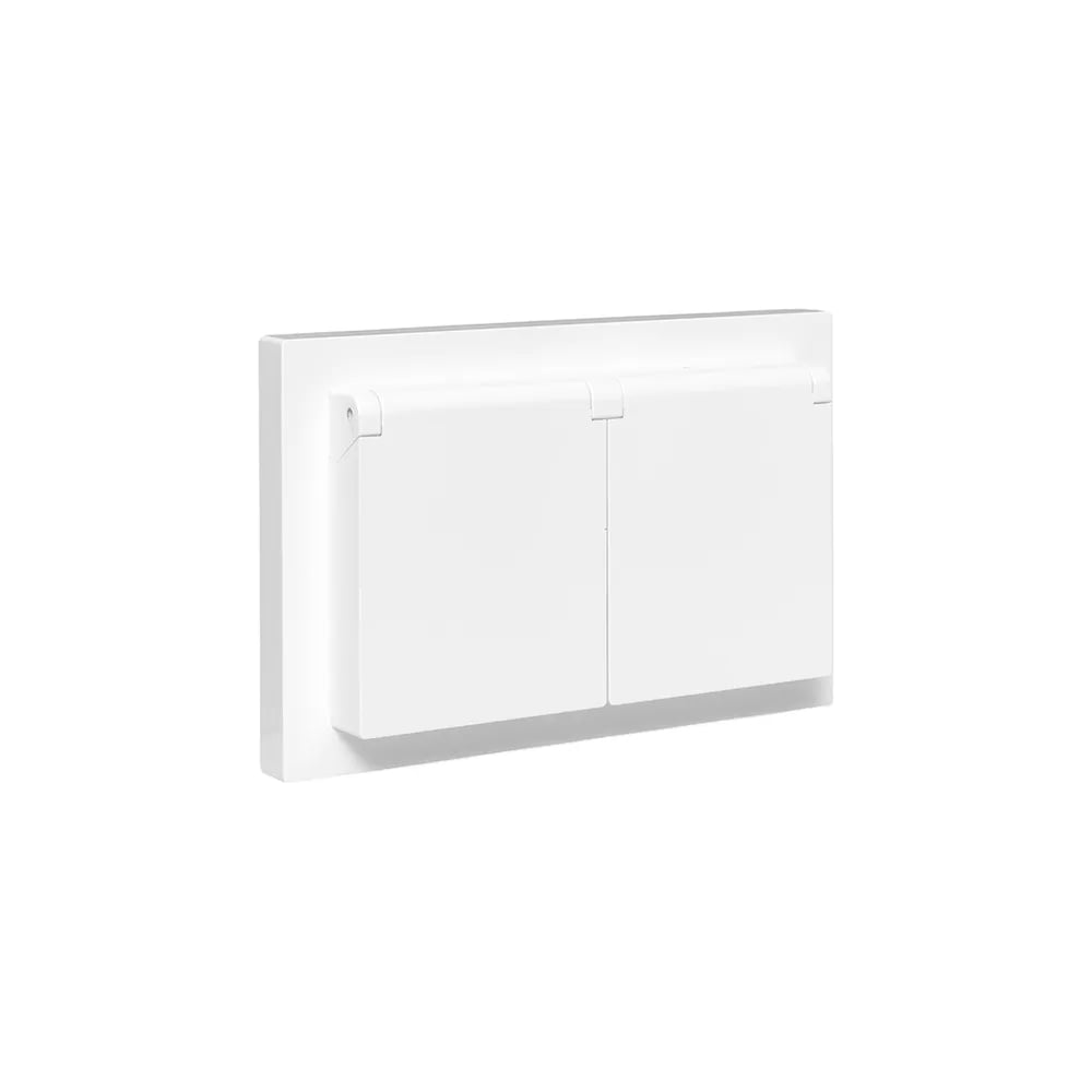 Изображение товара Механизм розетки EKF двойной 16А IP44 с заземлением графит серия Эпика