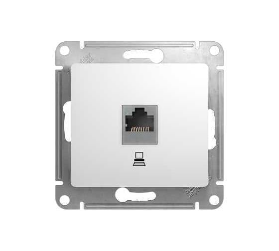 Изображение товара Механизм компьютерной розетки Systeme Electric GLOSSA PRO RJ45 кат.5E, белый GSL000181KRU