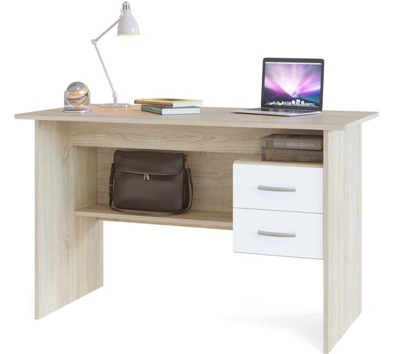 Изображение товара Письменный стол СОКОЛ дуб сонома/белый СПм-07.1 СПм071С5б6