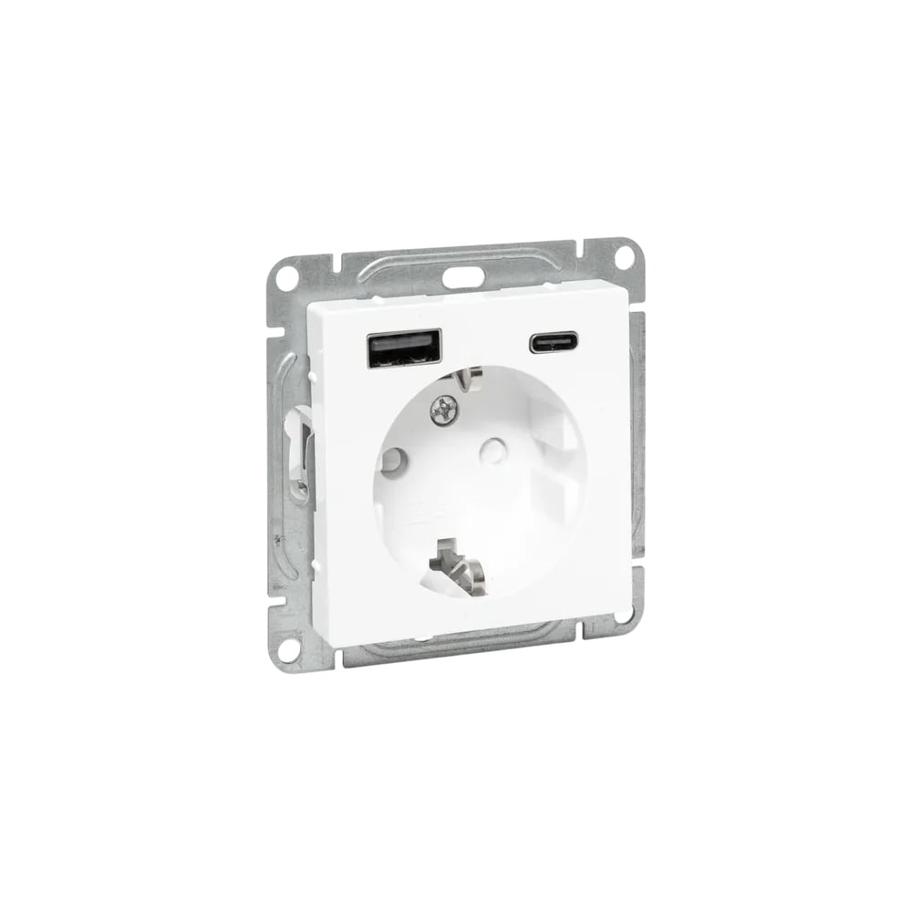 Изображение товара Механизм розетки с USB-A+С Эпика UP1-SOW-111-USBA+USBC 2 шт белый