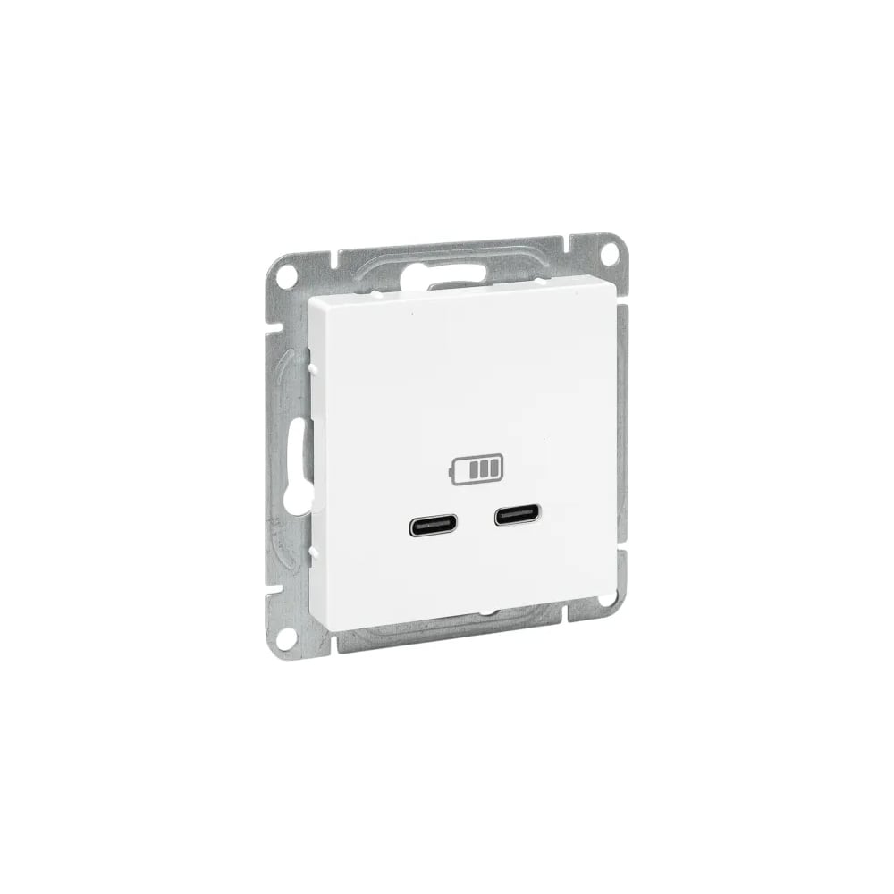 Изображение товара Механизм розетки EKF USB-C - 2шт, белый Эпика UP1-SOW-2USBC