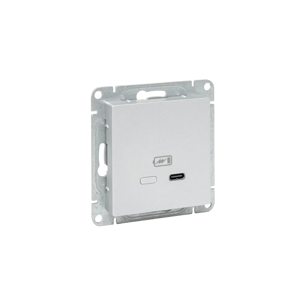 Изображение товара Механизм розетки USB-C Эпика UP1-SOA-USBCF алюминий 1 гнездо