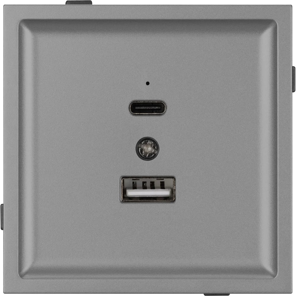 Изображение товара Механизм USB розетки Arlight SCT-TENDO-MUAC-PL-GR 2 гнезда для встраиваемого монтажа