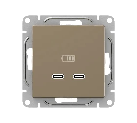 Изображение товара Механизм розетки EKF USB-C - 2шт, шампань Эпика UP1-SOC-2USBC