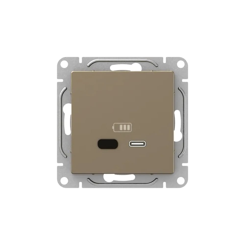 Изображение товара Механизм розетки EKF USB-С быстрая зарядка шампань Эпика UP1-SOC-USBCF