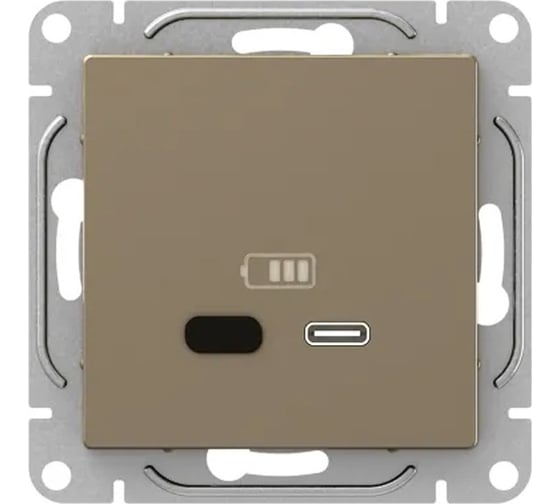 Изображение товара Механизм розетки EKF USB-С, быстрая, шампань Эпика UP1-SOC-USBCF