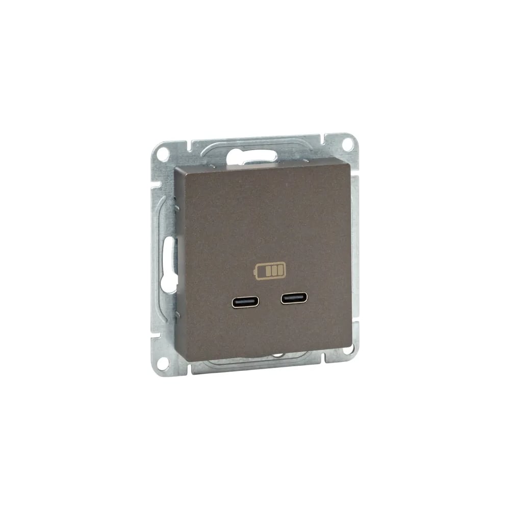 Изображение товара Механизм розетки EKF USB-C 2 шт мокко серия Эпика UP1-SOM-2USBC