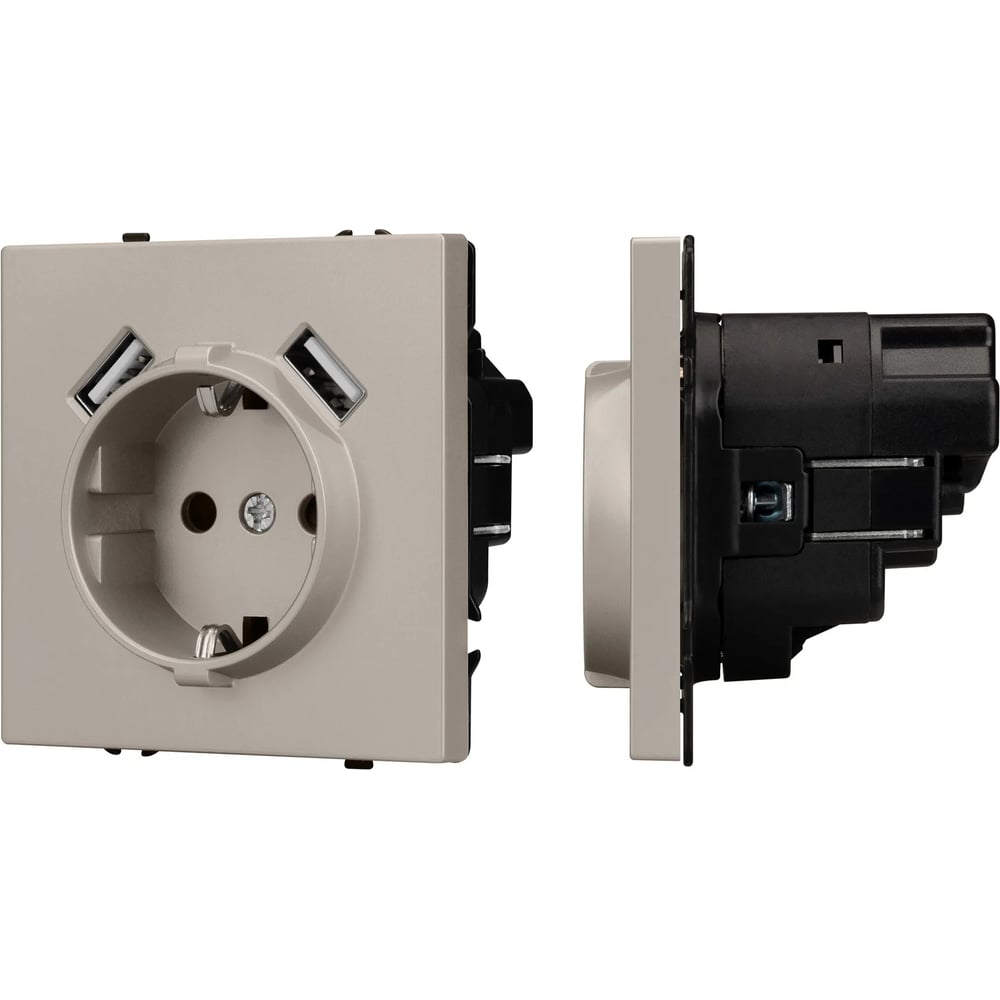 Изображение товара Механизм розетки Arlight с USB зарядкой SCT-NOBE-MUAA-SFPL-CA 1 шт