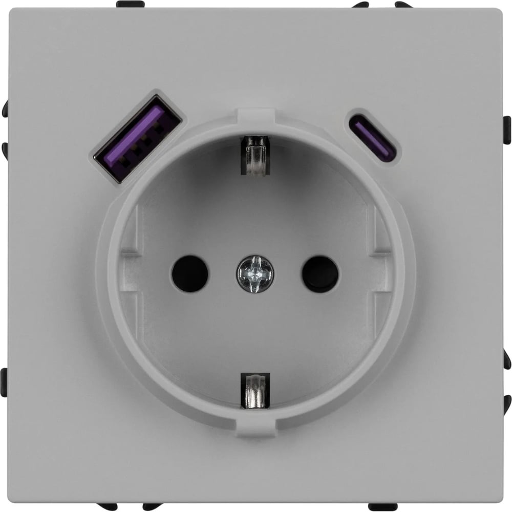 Изображение товара Механизм розетки Arlight с USB зарядкой SCT-NOBE-MUAC-SFPL-IS для встроенной установки